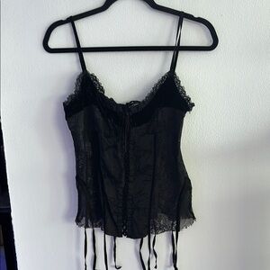 Bebe Black Lace Women's Top